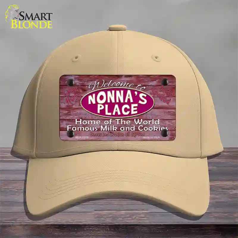 Nonnas Place Novelty License Plate Hat Cotton / Khaki