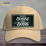 Im Not Bossy Novelty License Plate Hat Cotton / Khaki