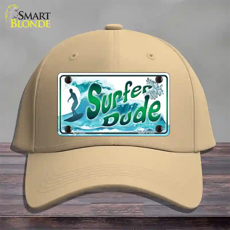 Surfer Dude Novelty License Plate Hat Cotton / Khaki