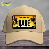 Beach Babe Novelty License Plate Hat Cotton / Khaki