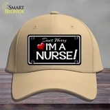 Im A Nurse Novelty License Plate Hat Cotton / Khaki