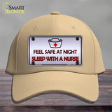 Feel Safe At Night Novelty License Plate Hat Cotton / Khaki