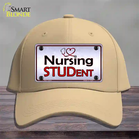 Nursing Student Novelty License Plate Hat Cotton / Khaki