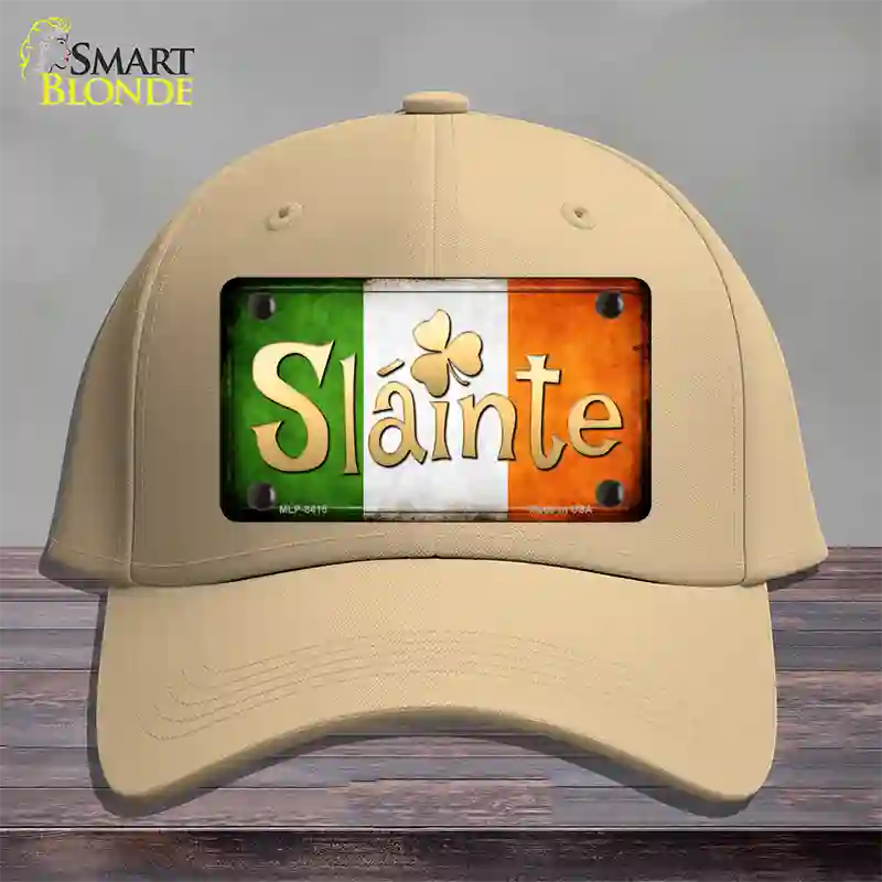 Slainte Novelty License Plate Hat Cotton / Khaki