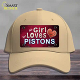 This Girl Loves Her Pistons Novelty License Plate Hat Cotton / Khaki