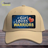 This Girl Loves Her Warriors Novelty License Plate Hat Cotton / Khaki