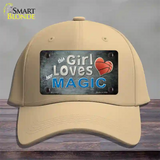 This Girl Loves Her Magic Novelty License Plate Hat Cotton / Khaki