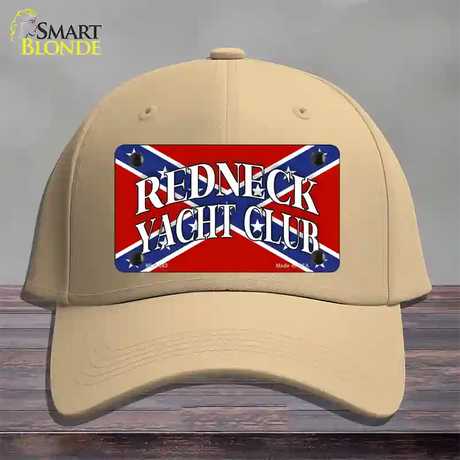 Redneck Yacht Club Novelty License Plate Hat Cotton / Khaki