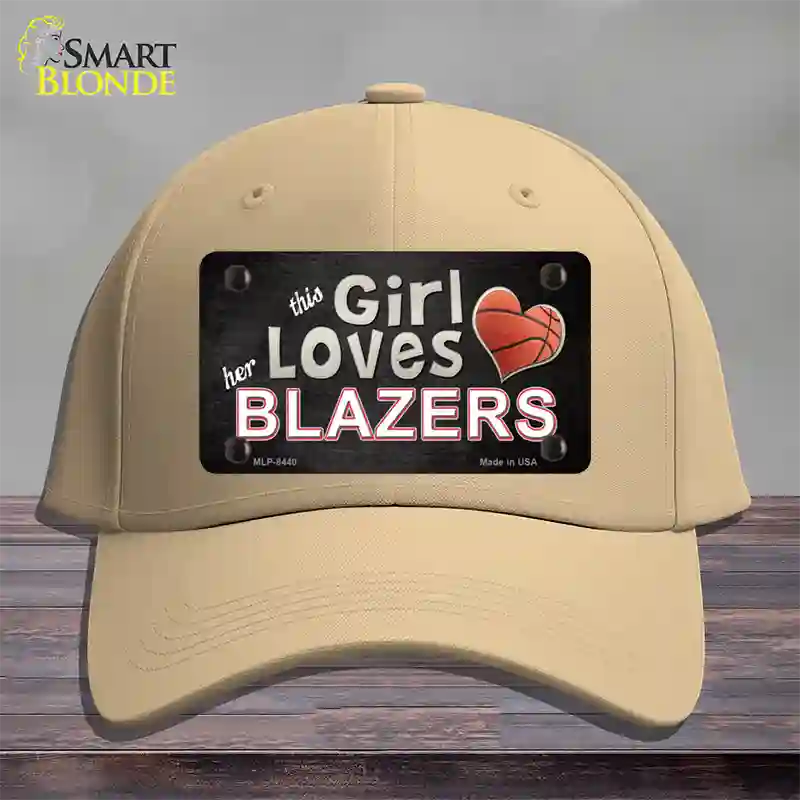 This Girl Loves Her Blazers Novelty License Plate Hat Cotton / Khaki