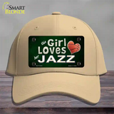 This Girl Loves Her Jazz Novelty License Plate Hat Cotton / Khaki