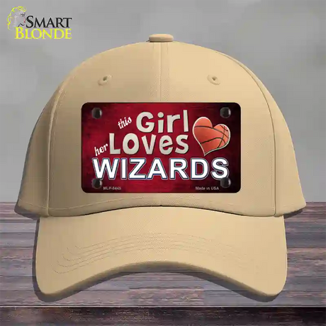 This Girl Loves Her Wizards Novelty License Plate Hat Cotton / Khaki