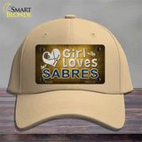 This Girl Loves Her Sabres Novelty License Plate Hat Cotton / Khaki