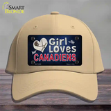 This Girl Loves Her Canadiens Novelty License Plate Hat Cotton / Khaki