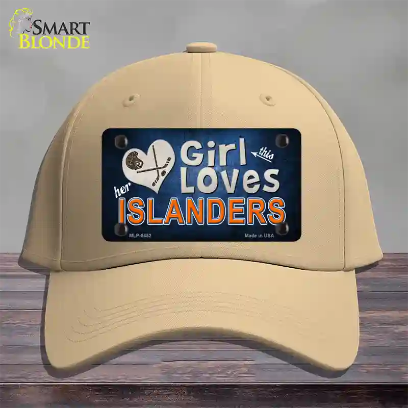 This Girl Loves Her Islanders Novelty License Plate Hat Cotton / Khaki