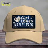 This Girl Loves Her Maple Leafs Novelty License Plate Hat Cotton / Khaki