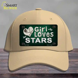 This Girl Loves Her Stars Novelty License Plate Hat Cotton / Khaki