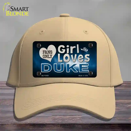 This Girl Loves Duke Novelty License Plate Hat Cotton / Khaki