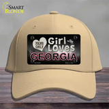 This Girl Loves Georgia Novelty License Plate Hat Cotton / Khaki