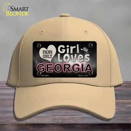 This Girl Loves Georgia Novelty License Plate Hat Cotton / Khaki