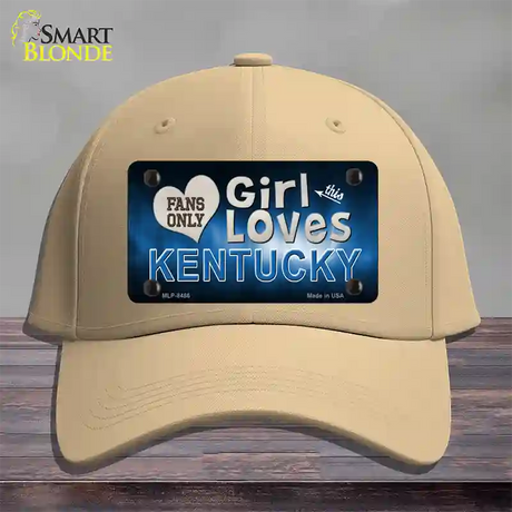 This Girl Loves Kentucky Novelty License Plate Hat Cotton / Khaki