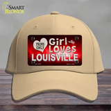 This Girl Loves Louisville Novelty License Plate Hat Cotton / Khaki