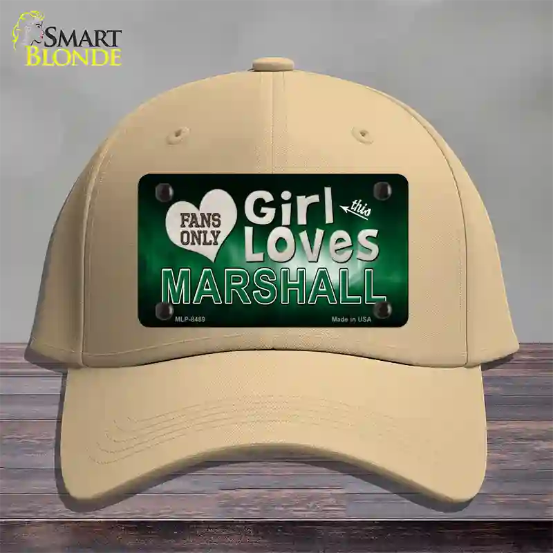 This Girl Loves Marshall Novelty License Plate Hat Cotton / Khaki