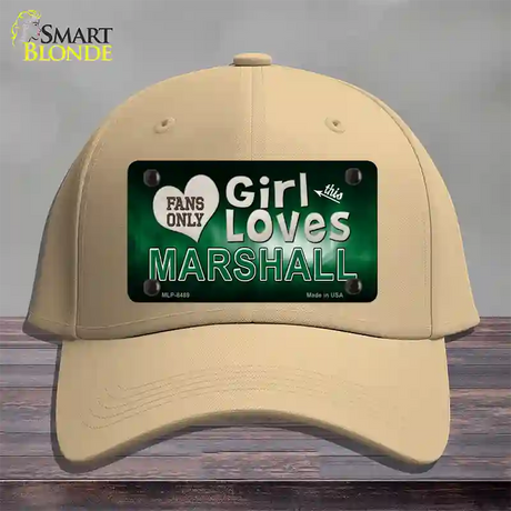 This Girl Loves Marshall Novelty License Plate Hat Cotton / Khaki