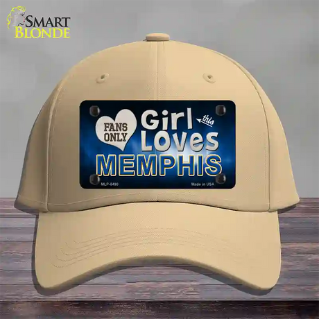 This Girl Loves Memphis Novelty License Plate Hat Cotton / Khaki