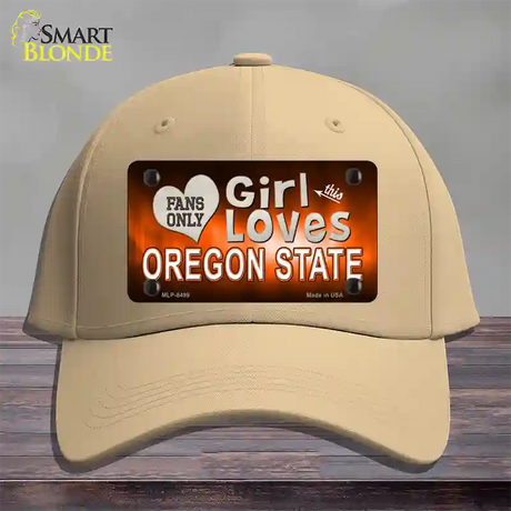 This Girl Loves Oregon State Novelty License Plate Hat Cotton / Khaki