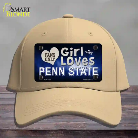 This Girl Loves Penn State Novelty License Plate Hat Cotton / Khaki