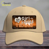 This Girl Loves Texas Novelty License Plate Hat Cotton / Khaki