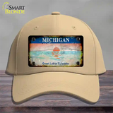 Michigan Rusty State Novelty License Plate Hat Cotton / Khaki