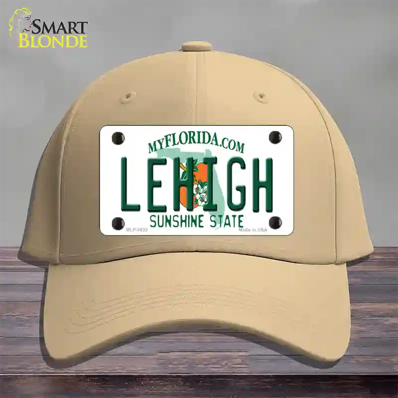 Lehigh FL Novelty License Plate Hat Cotton / Khaki