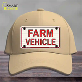 Farm Vehicle Novelty License Plate Hat Cotton / Khaki