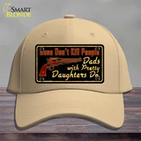 Guns Dont Kill People Novelty License Plate Hat Cotton / Khaki