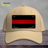 Fire Diamond Thin Red Line Novelty License Plate Hat Cotton / Khaki