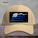 Thin Blue Line Flag Novelty License Plate Hat Cotton / Khaki