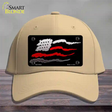 Thin Red Line Flag Novelty License Plate Hat Cotton / Khaki