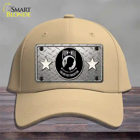 POW MIA Diamond Novelty License Plate Hat Cotton / Khaki