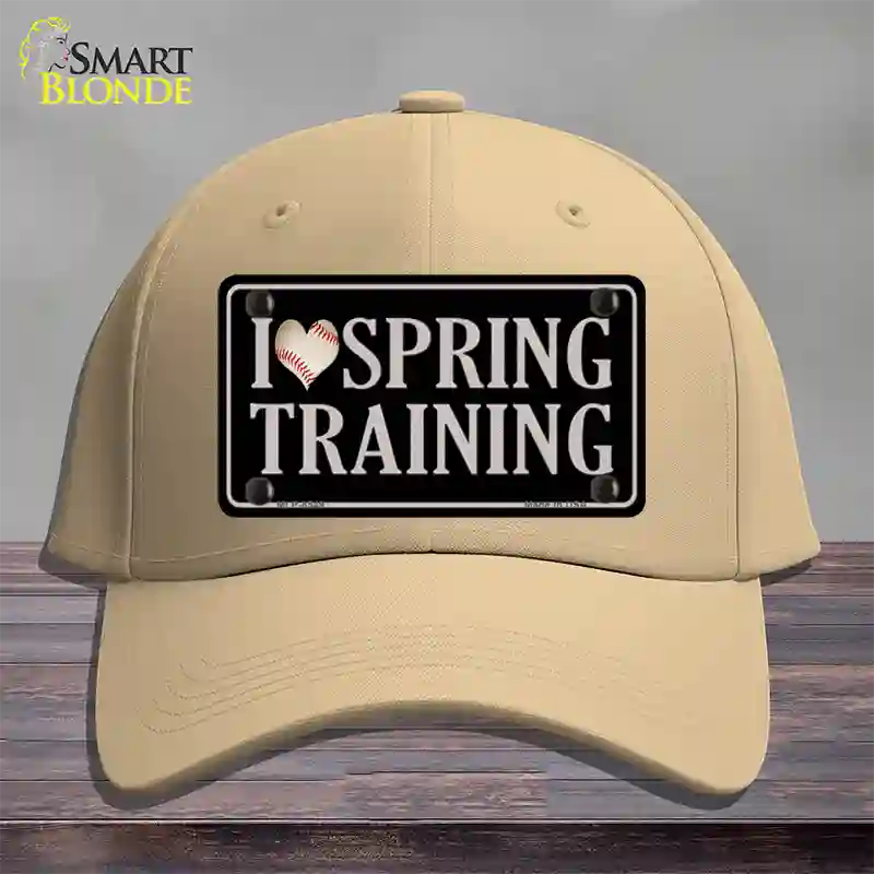 I Love Spring Training Novelty License Plate Hat Cotton / Khaki