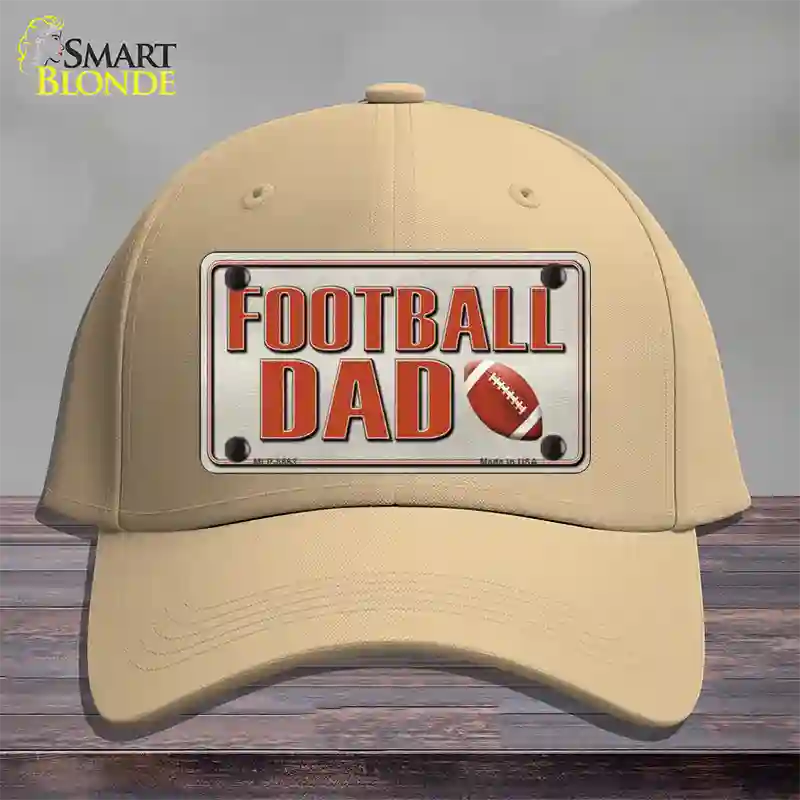 Football Dad Novelty License Plate Hat Cotton / Khaki