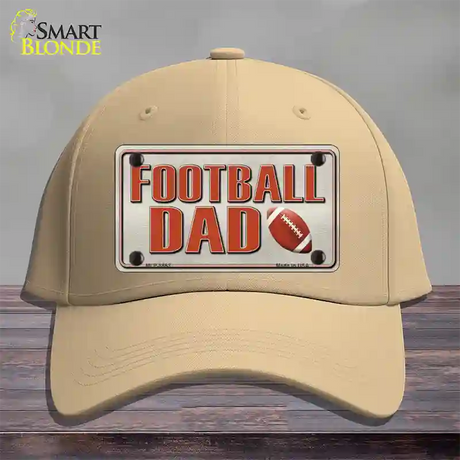 Football Dad Novelty License Plate Hat Cotton / Khaki