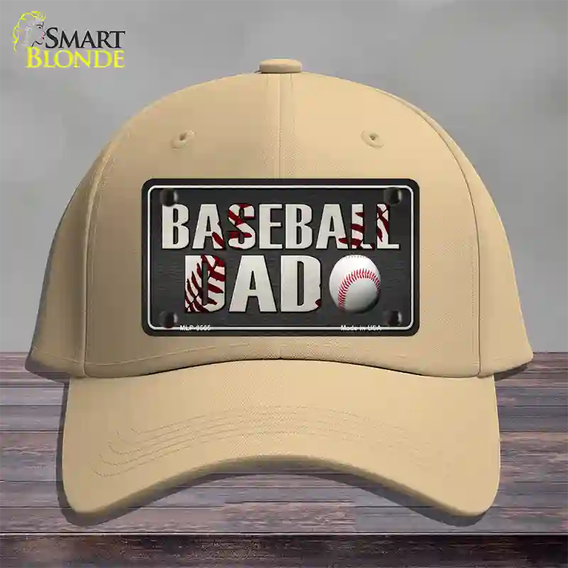 Baseball Dad Novelty License Plate Hat Cotton / Khaki