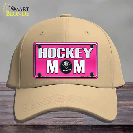 Hockey Mom Novelty License Plate Hat Cotton / Khaki