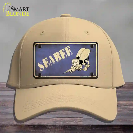 Seabee Novelty License Plate Hat Cotton / Khaki