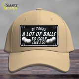 A Lot Of Balls Novelty License Plate Hat Cotton / Khaki