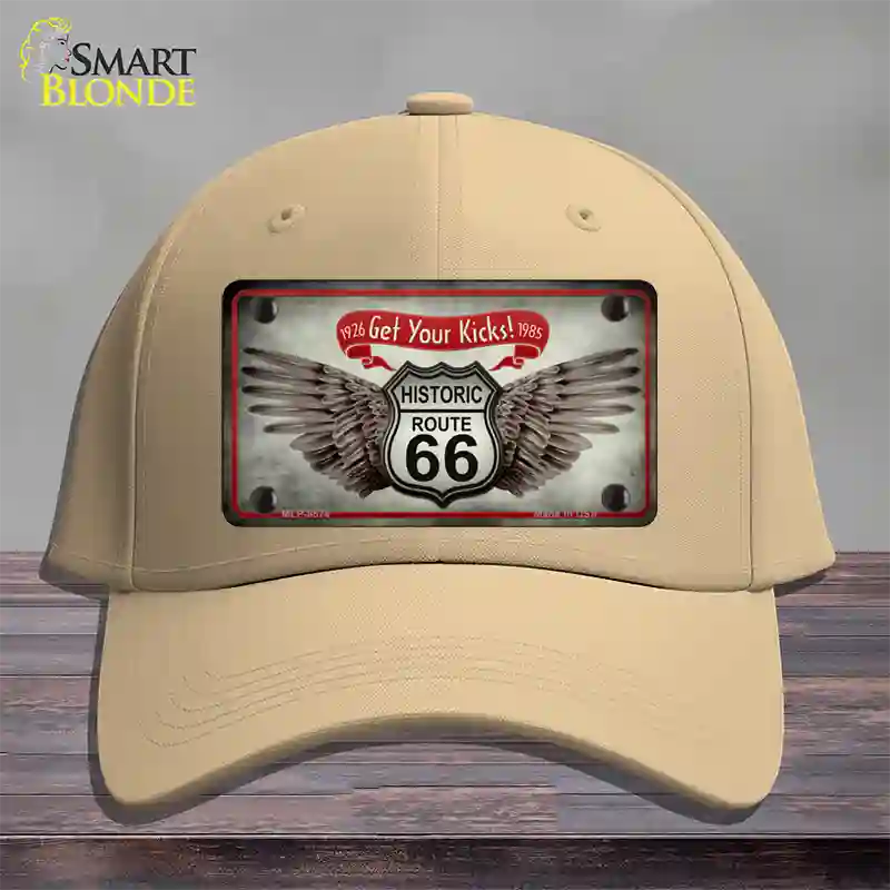 Get Your Kicks Novelty License Plate Hat Cotton / Khaki