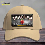 Teacher Novelty License Plate Hat Cotton / Khaki