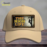 The High Life Novelty License Plate Hat Cotton / Khaki