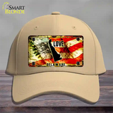 Delaware Love Novelty License Plate Hat Cotton / Khaki